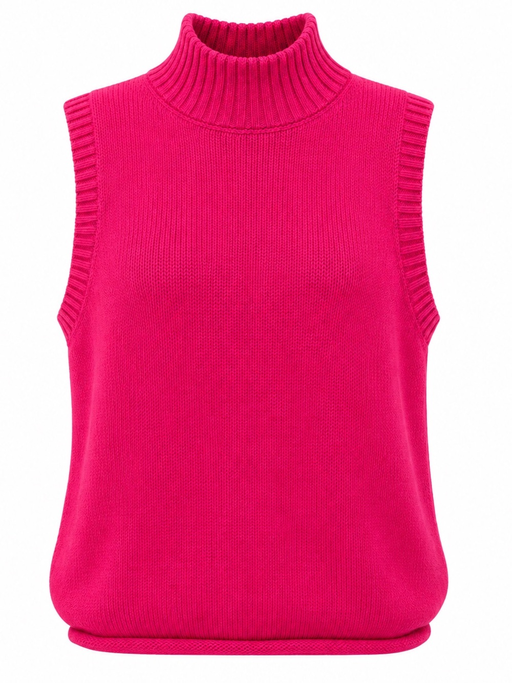 Hanna Andersson Hot Pink Sleeveless Turtleneck Sweater Vest